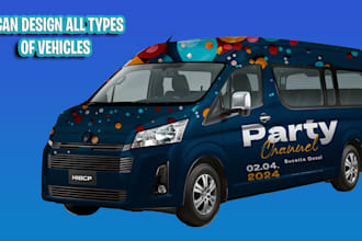 design unique, professional car, van, vehicle wrap design