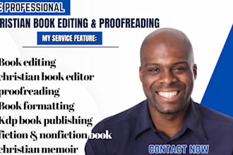 proofread, line edit, format, fiction novel or nonfiction memoir, christian book