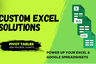 assist you with custom excel spreadsheets and formulas