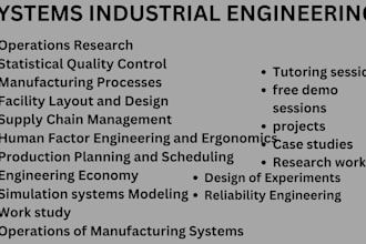 do systems and industrial engineering management optimization or any other tasks