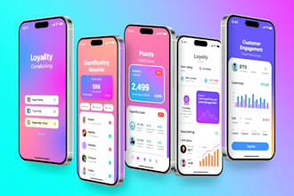 design and develop loyalty app, discount app, reward base app,  CRM app