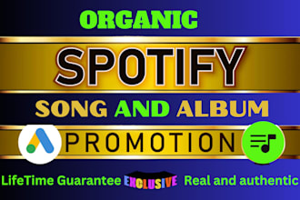 create ads to promote your spotify music track and album