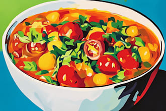 make a food pop art of your food