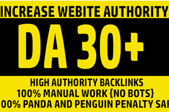 increase da 30 plus moz domain authority 30