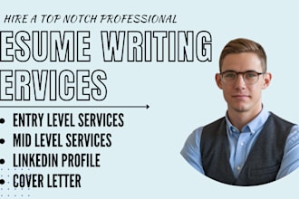 expertly write ats optimized entry level, mid career, cover letter and linkedin