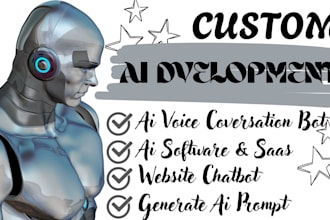 develop ai chatbot, ai website, ai saas app, whatsapp chatbot, manychat, chatgpt