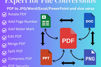 convert PDF to editable word, excel, or other formats