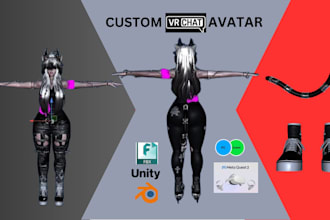 edit, create quality vrchat avatar vrc avatar VR chat  avatar sfw nsfw quest, PC