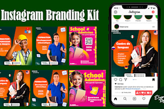 create a professional instagram branding kit post and story