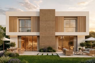 remodel 3d brick apartment, luxury interior, d5 house decor, couch cgi rendering