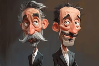 do professional cartoon caricature in disney style