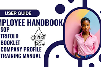company profile presentation booklet employee handbook sop trifold policy manual