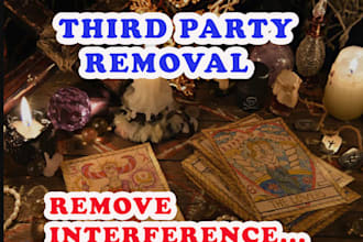cast powerful third party removal spell, strong love spell, remove third parties