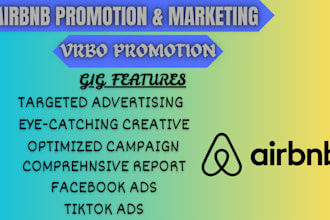 promote airbnb listing boost booking vrbo listing via tiktok and facebook ads