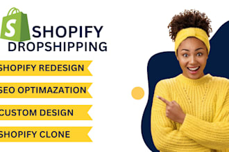 clone, redesign, or build a custom shopify website