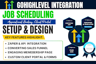setup gohighlevel job scheduling appointment calendar booking portal automation