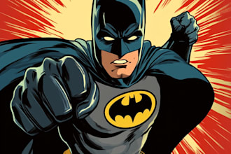 design an amazing superhero pop art