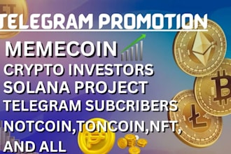 crypto telegram promotion, pump fun marketing to drive solana memecoin to 50m mc