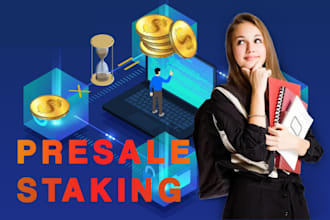 develop presale and staking dapp on ethereum bsc solana