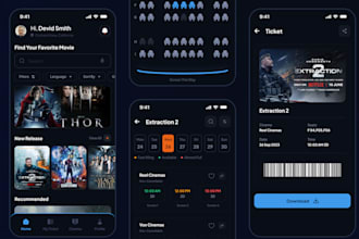 ticket booking app concept