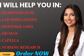 do ihuman, shadow health, focused note, lab simulations