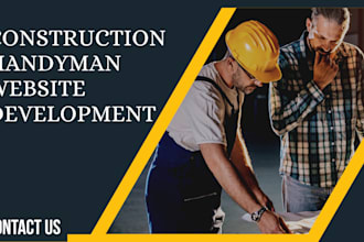 develop handyman website, construction, cleaning, plumbing website