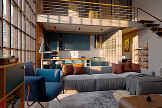 redesign 3d minimalist interior layout,livingroom, room decor, d5 kitchen render