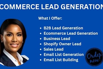 generate niche targeted email list, owner lead, and ecommerce lead generation