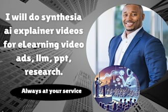 do synthesia ai explainer videos for elearning video ads, llm, ppt, research