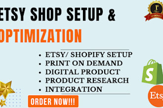 launch esty shop in 24 hours, expert setup and optimization