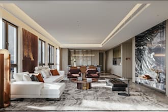 remodel 3d luxury villa, classic interior apartment,contemporary room,cgi render