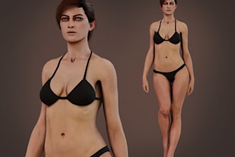 model realistic 3d metahuman,nsfw model for video game unreal engine 5 character