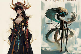 draw a fantasy character ilustration