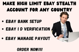 create high limit ebay business account, do ebay store setup for any country