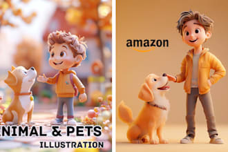 draw cute and awesome animal illustration animal mascot dog cat pet illustration