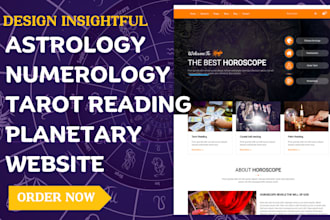 design astrology website tarot reading spiritual website psychic reading