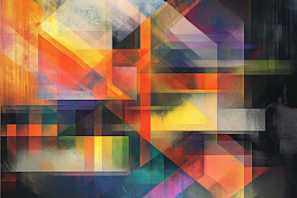 create abstract geometric digital art
