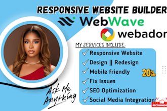 design and redesign build your website using webwave webador builder