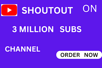 give a shoutout on my 3m youtube channel
