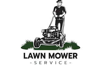 design unique lawn care and mower logo