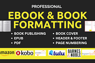 format and publish your book on barnes and nobles ingramspark lulu createspace
