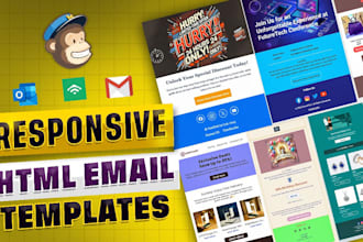 convert PSD figma to responsive HTML email templates