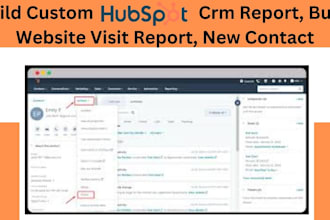 build custom hubspot crm report, build website visit report, new contact