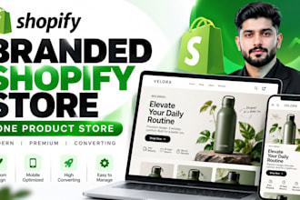 build a branded one product shopify store