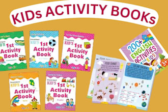 design kids activity book picture book design coloring activity book creation