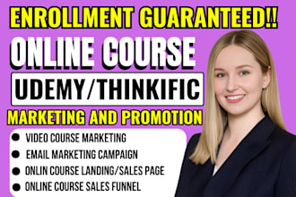 do viral online course promotion for kajabi udemy course sales ebook marketing