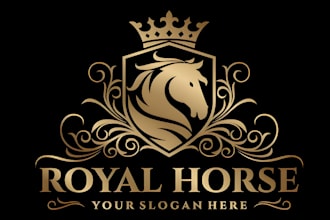 make attractive horse logo design