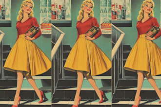 draw vintage comic illustration horror retro vintage comic in 70s comic design