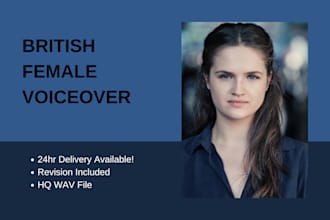 record a british female voice over