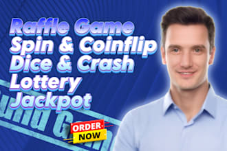 create crypto game like dice, raffle, coinflip, jackpot and play to earn game